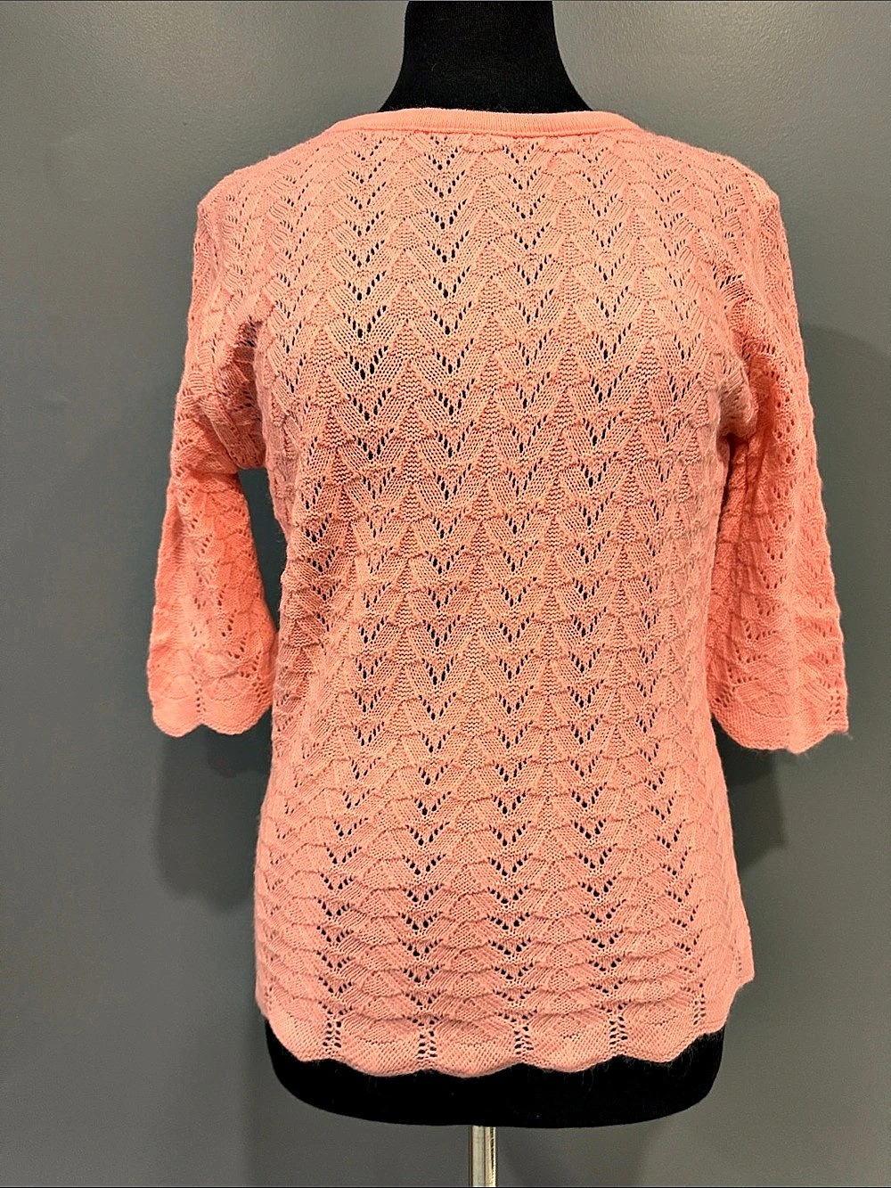 Carlye Pink Open Knit Sweater